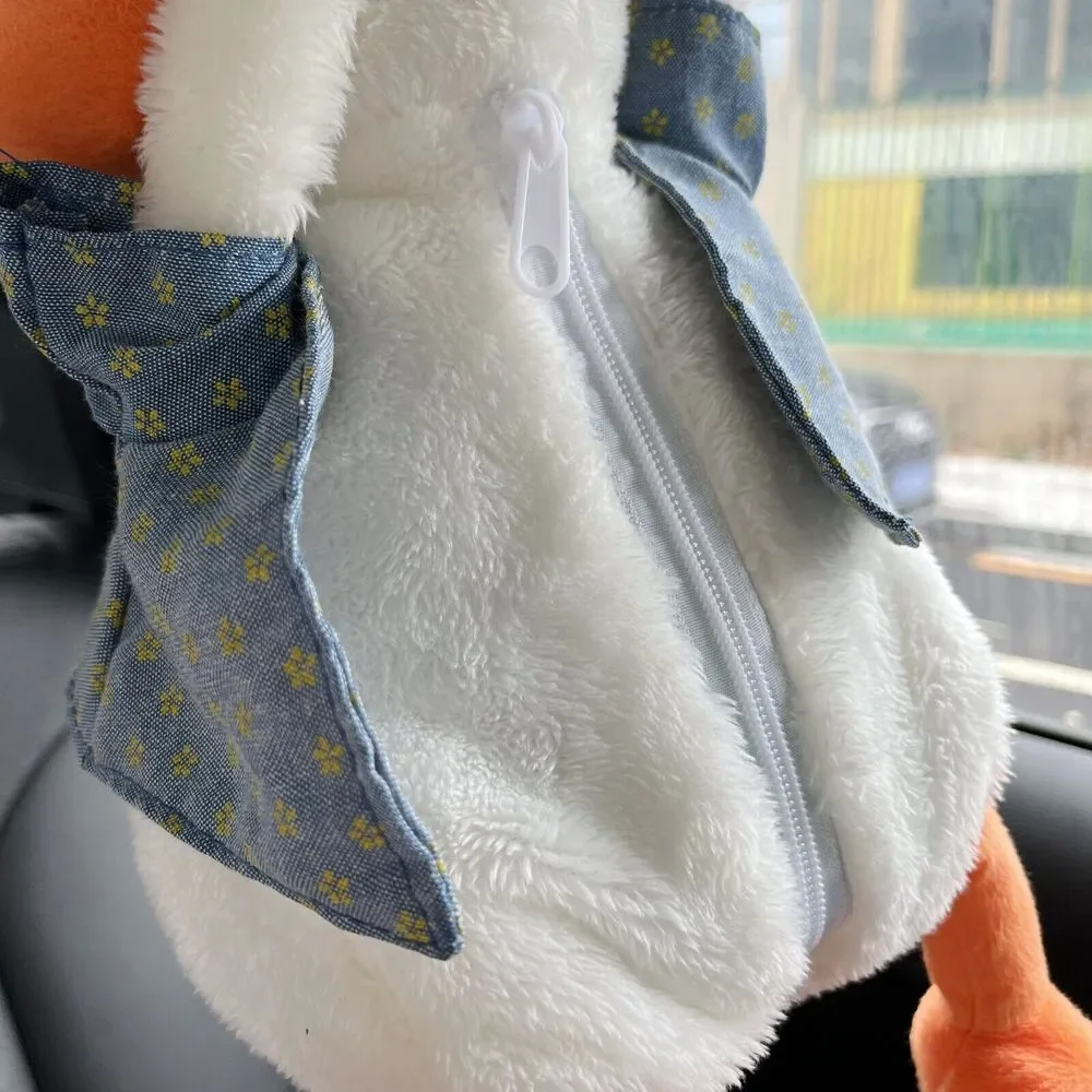 Unique Plush Cartoon Tissue Holder Duck Butt Car Tissue Box Storage